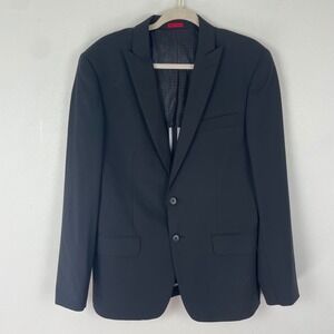 John Varvatos U.S.A. Men's Black 40R‎ Two-Button Blazer Jacket Workwear Formal
